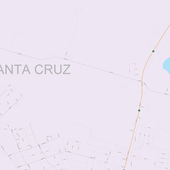 Color Cast Zip Code Style Wall Map of Watsonville, CA