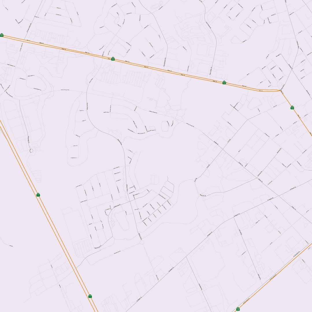 Color Cast Zip Code Style Wall Map of Watsonville, CA