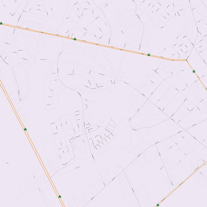 Color Cast Zip Code Style Wall Map of Watsonville, CA