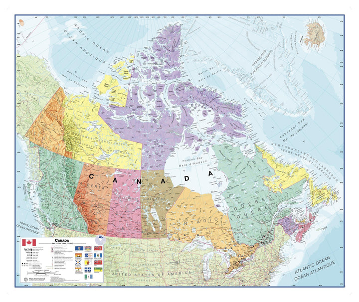 Canada Political Wall Map