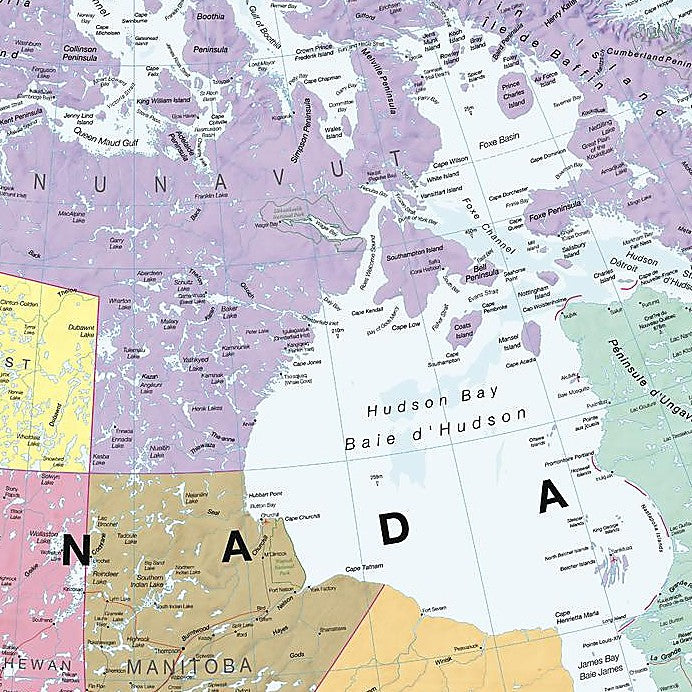 Canada Political Wall Map