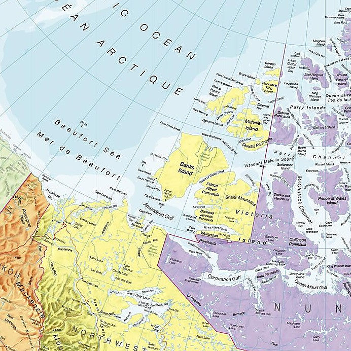 Canada Political Wall Map