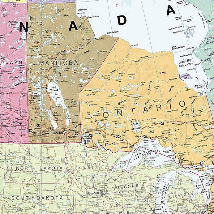 Canada Political Wall Map