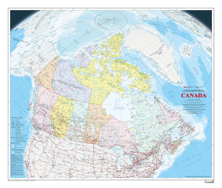 Canada Wall Map - Bilingual