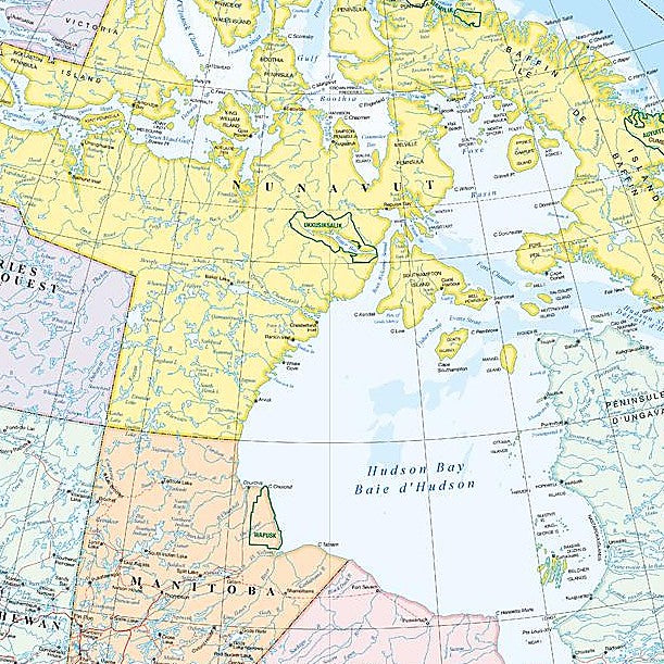 Canada Wall Map - Bilingual