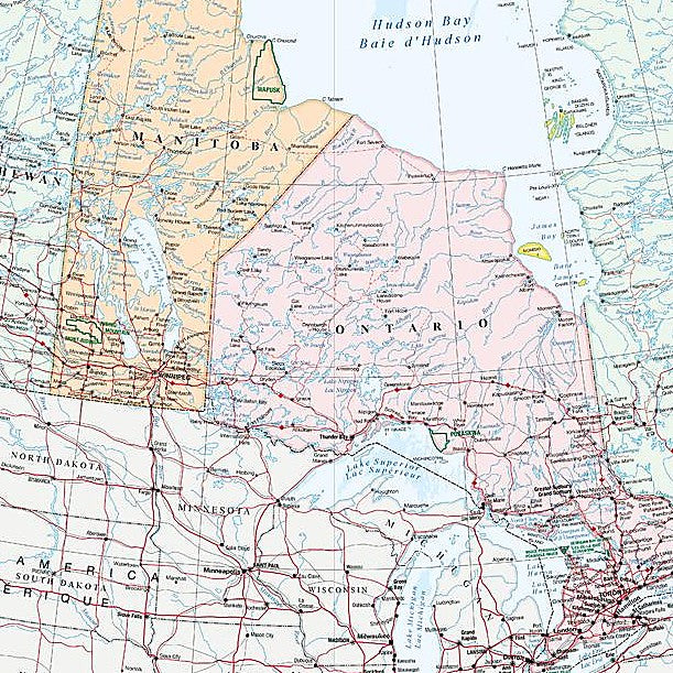 Canada Wall Map - Bilingual
