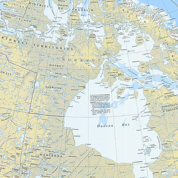 Relief Map of Canada Wall Map