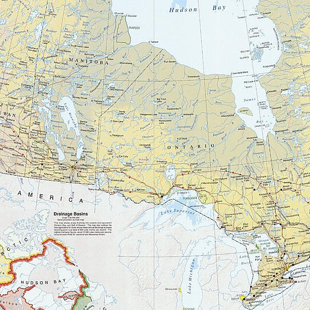 Relief Map of Canada Wall Map