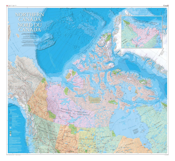 Northern Canada Wall Map