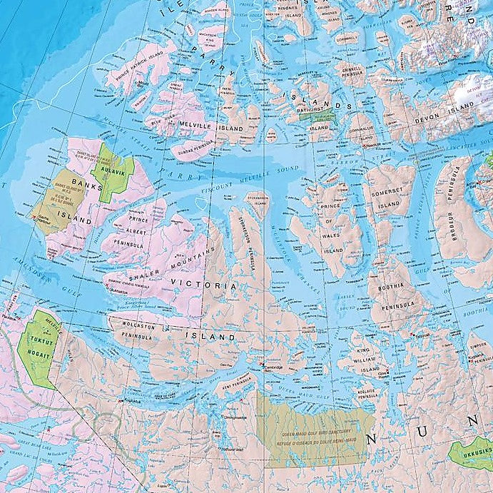 Northern Canada Wall Map