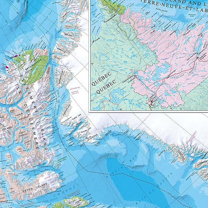 Northern Canada Wall Map