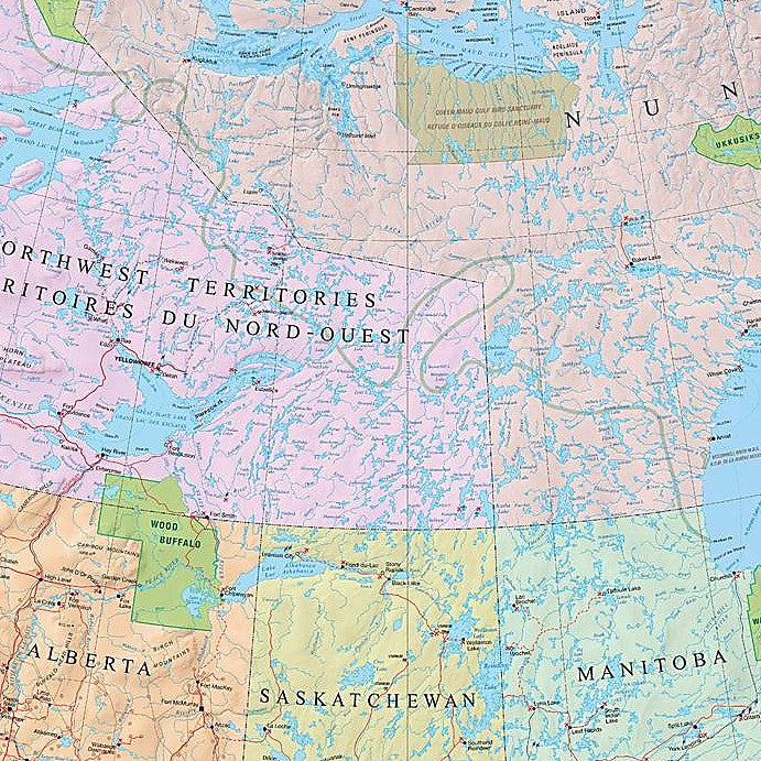 Northern Canada Wall Map