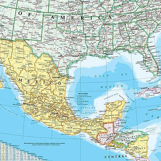 North America Wall Map