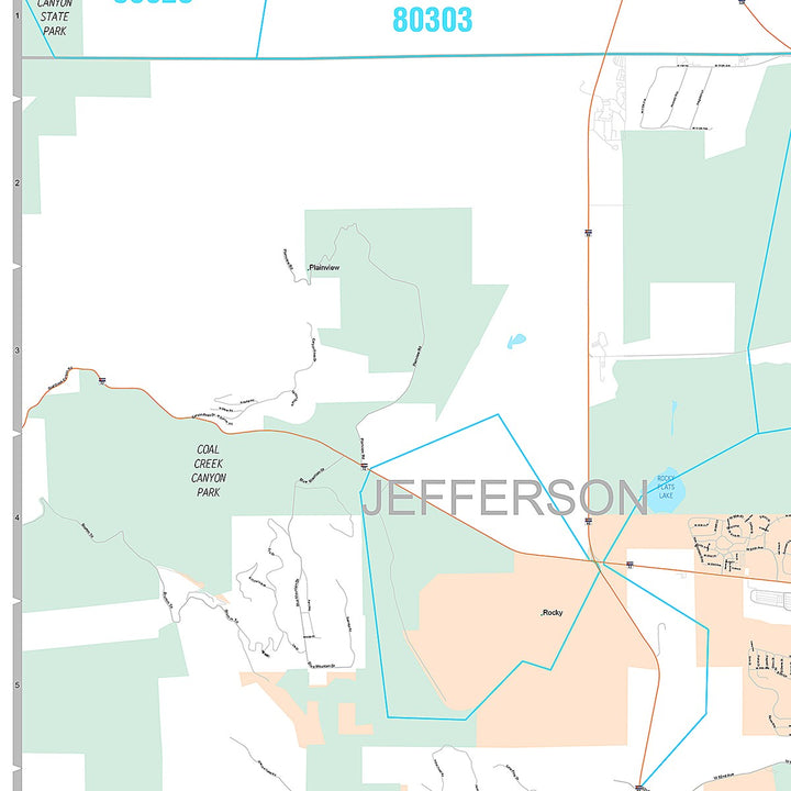 Premium Style Wall Map of Arvada, CO