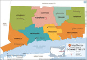 Connecticut Counties Map