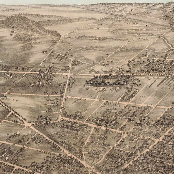 Birds Eye View of Hartford, 1877