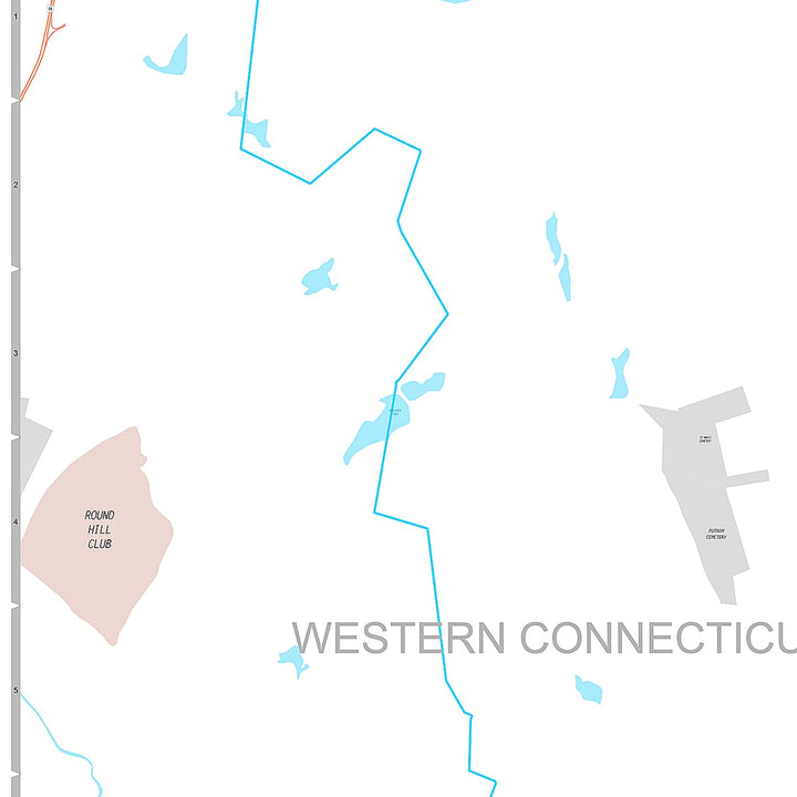 Premium Style Wall Map of Greenwich, CT