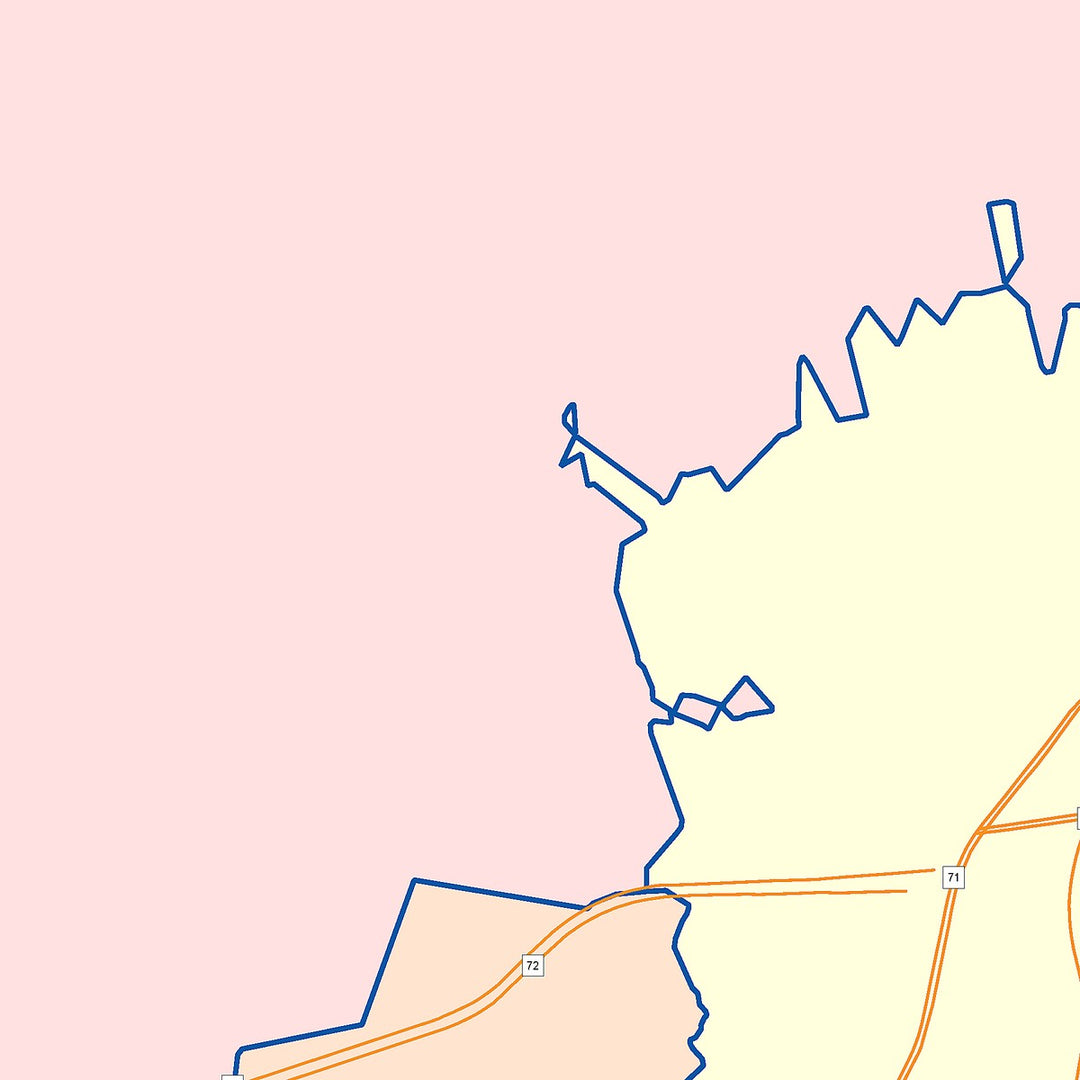 Color Cast Zip Code Style Wall Map of New Britain, CT