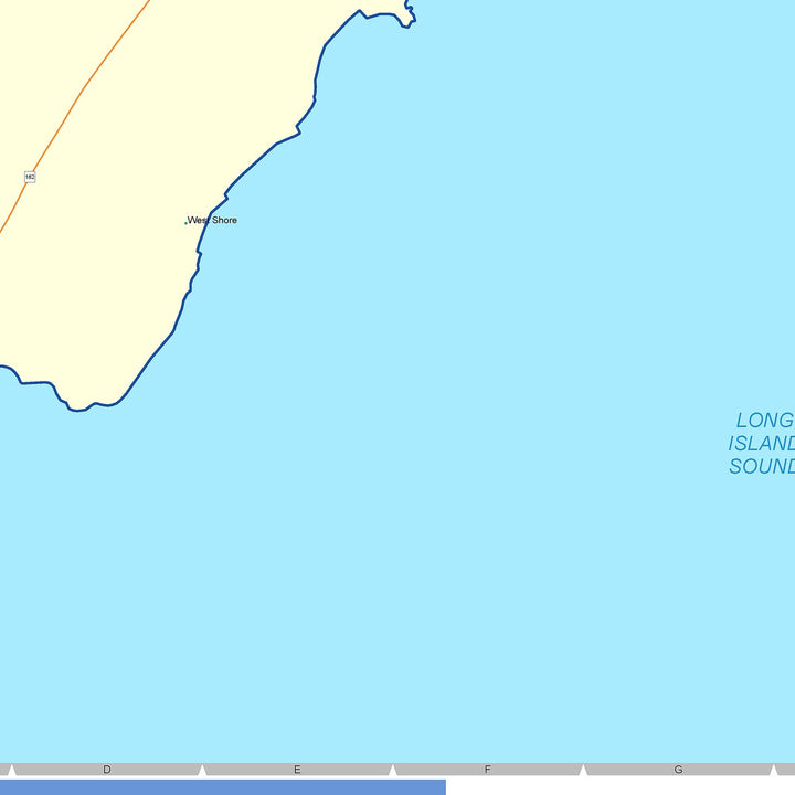 Color Cast Zip Code Style Wall Map of West Haven, CT