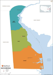 Delaware Counties Map