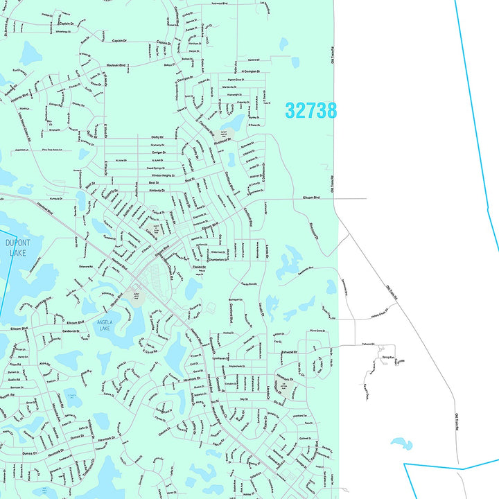 Premium Style Wall Map of Deltona, FL