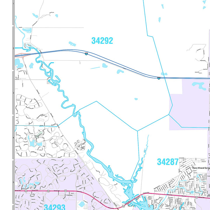 Premium Style Wall Map of North Port, FL