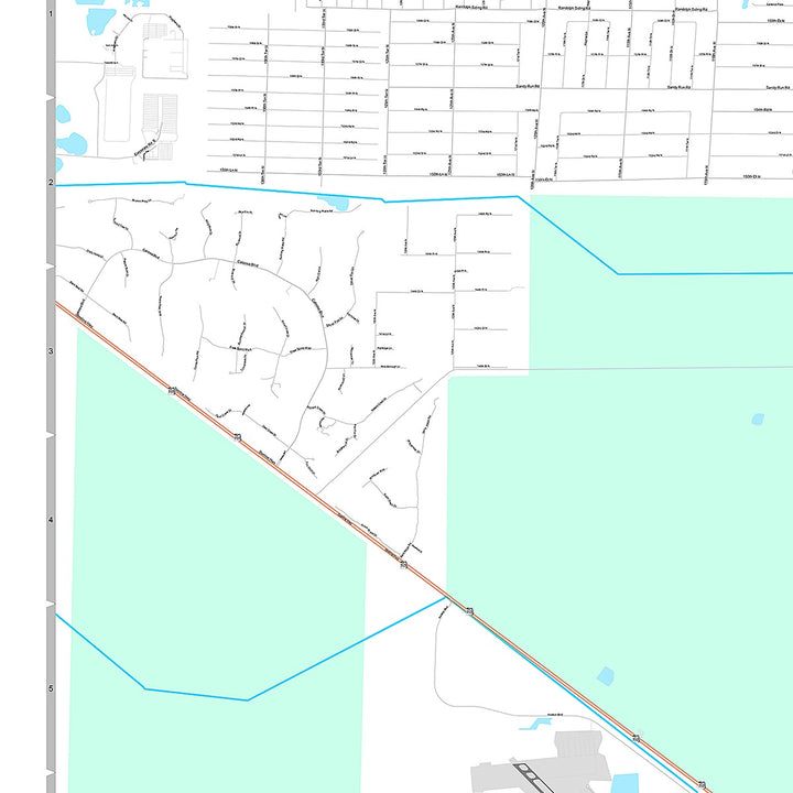 Premium Style Wall Map of Palm Beach Gardens, FL