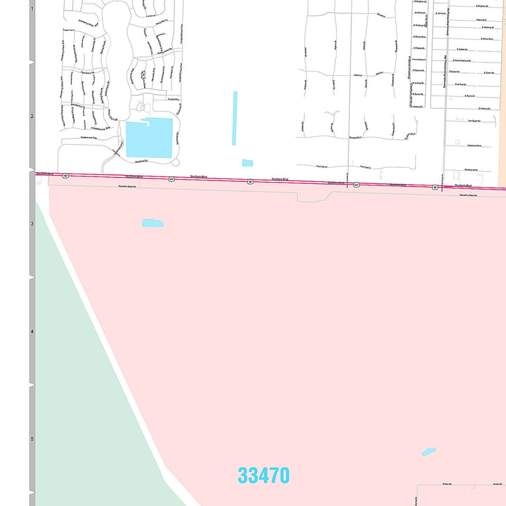 Premium Style Wall Map of Wellington, FL