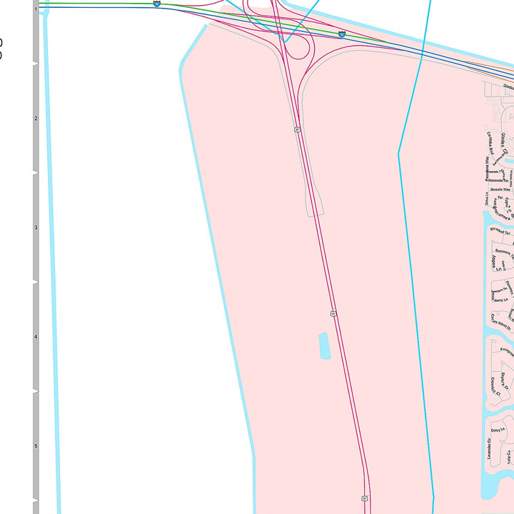 Premium Style Wall Map of Weston, FL