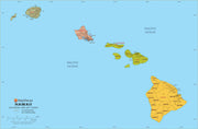 Hawaii Zip Code Map with Counties