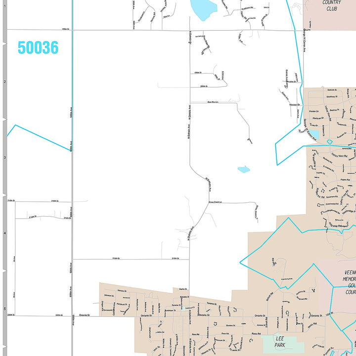 Premium Style Wall Map of Ames, IA
