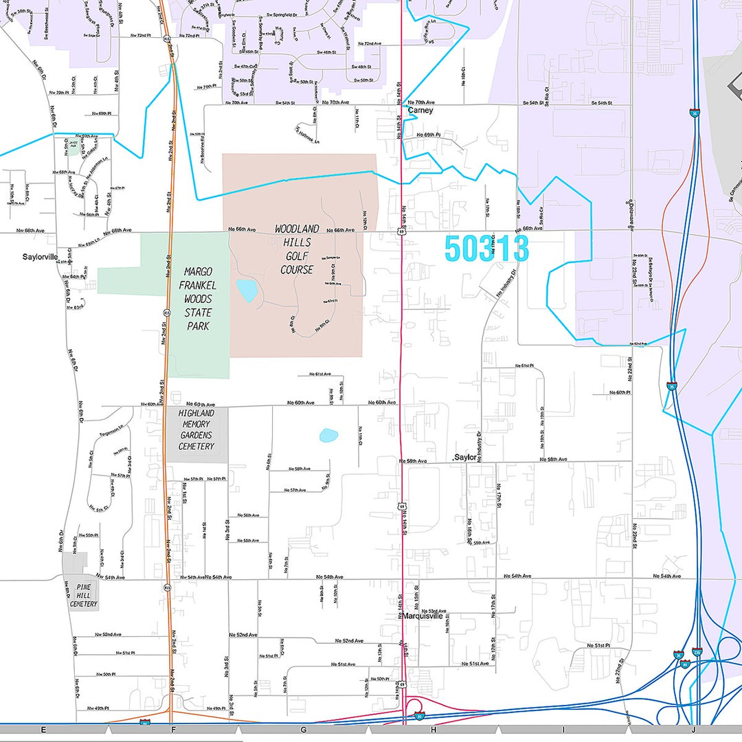 Premium Style Wall Map of Ankeny, IA