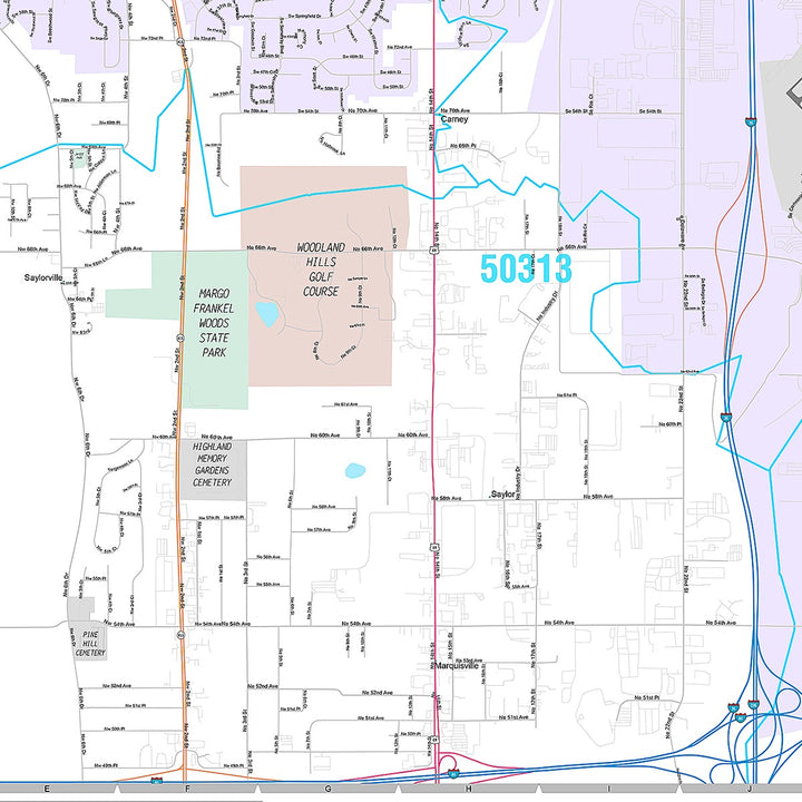 Premium Style Wall Map of Ankeny, IA