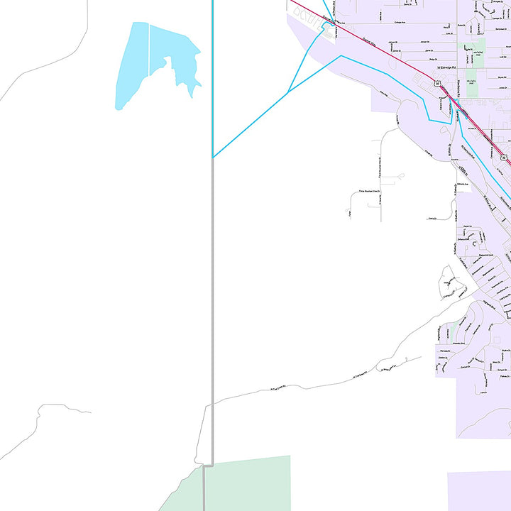 Premium Style Wall Map of Pocatello, ID