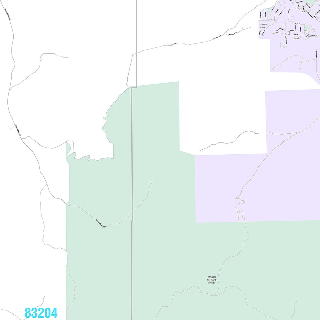 Premium Style Wall Map of Pocatello, ID