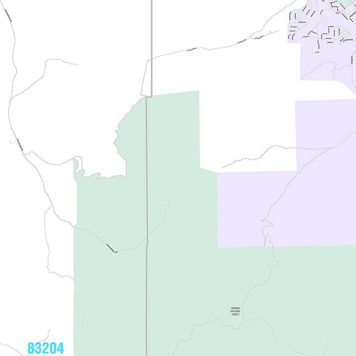 Premium Style Wall Map of Pocatello, ID