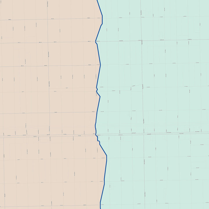 Color Cast Zip Code Style Wall Map of Berwyn, IL