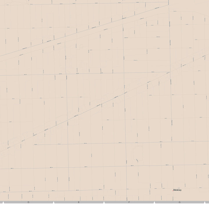 Color Cast Zip Code Style Wall Map of Berwyn, IL
