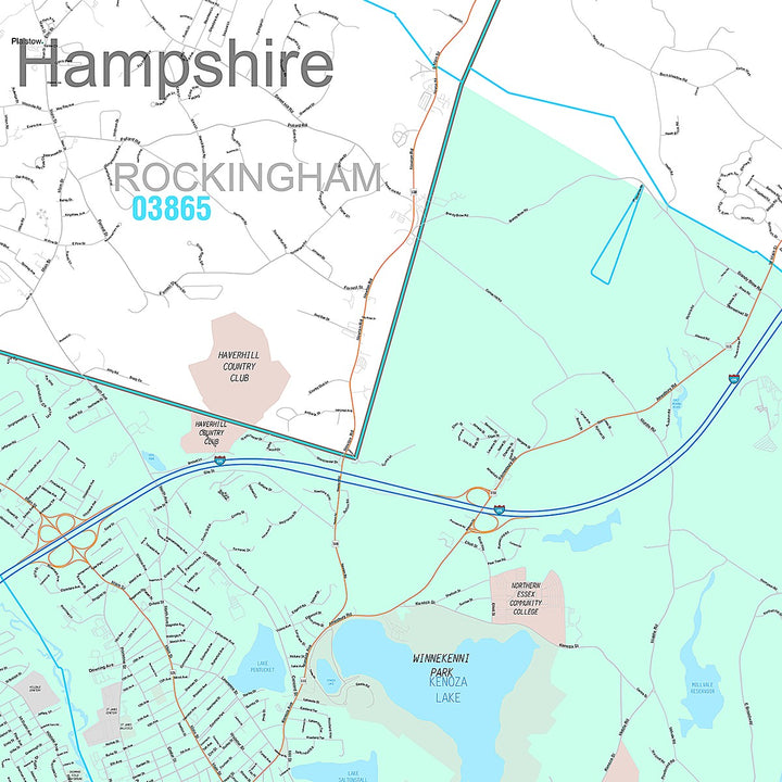 Premium Style Wall Map of Haverhill, MA