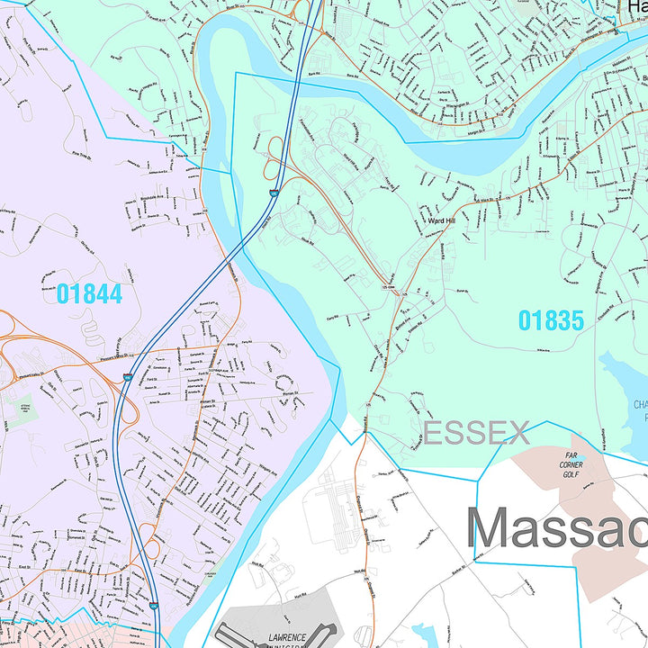 Premium Style Wall Map of Haverhill, MA