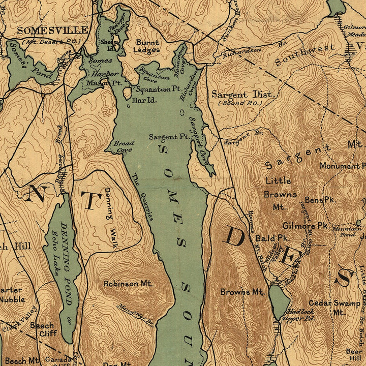 Map of Mt. Desert Island, 1893