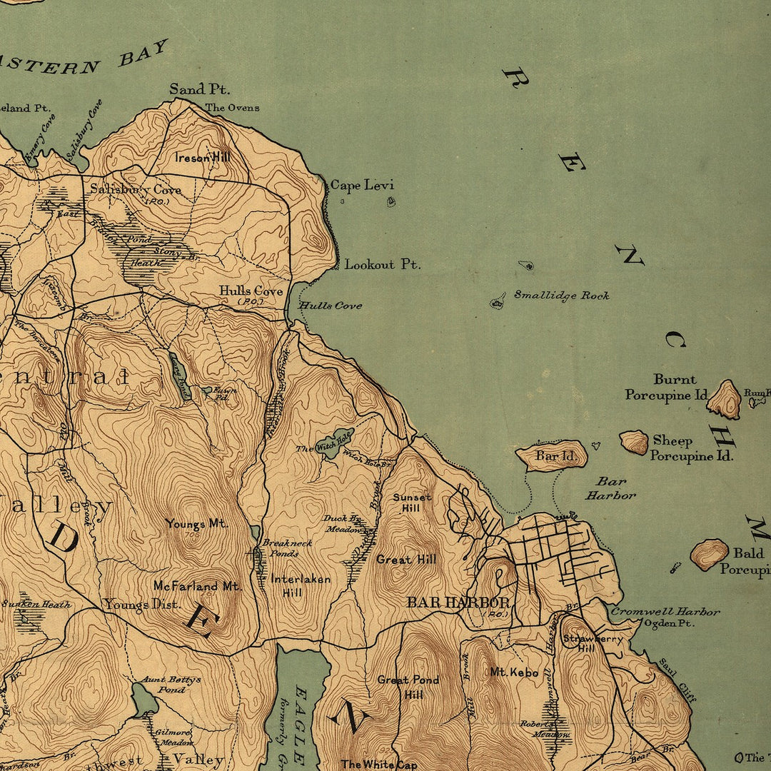 Map of Mt. Desert Island, 1893