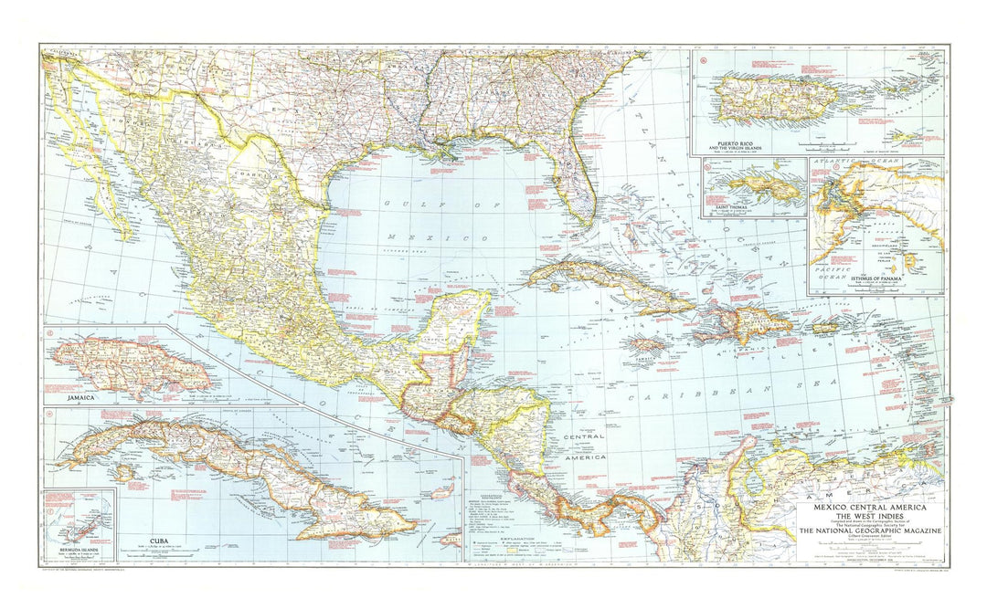 Mexico, Central America and the West Indies, 1939 by National Geographic