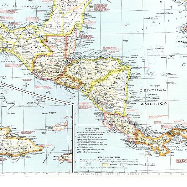 Mexico, Central America and the West Indies, 1939 by National Geographic