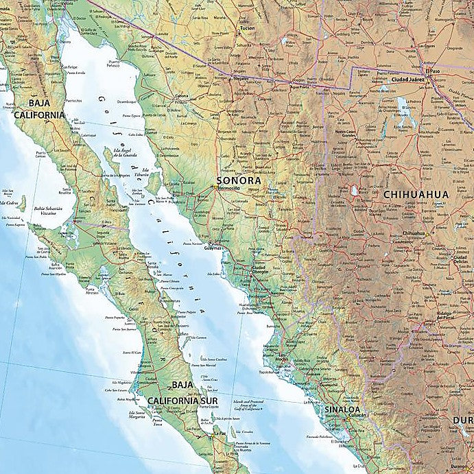 Wall Map of Mexico by Map Sherpa