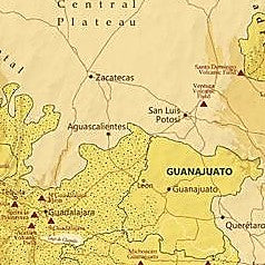 Tequila Map of Mexico
