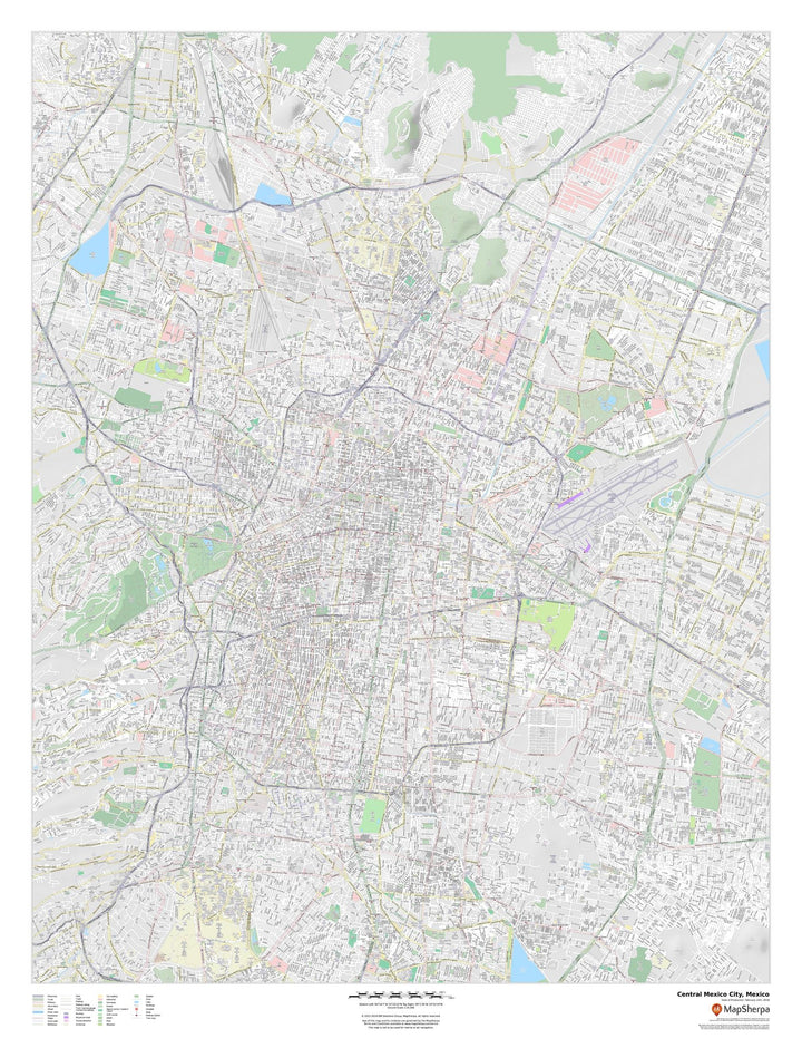 Mexico City Inner Metro Area Map