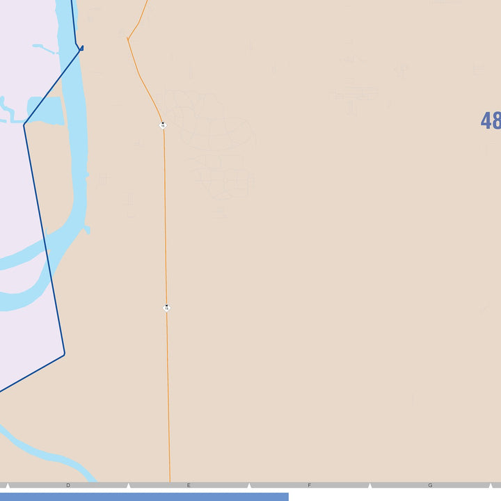 Color Cast Zip Code Style Wall Map of Saginaw, MI