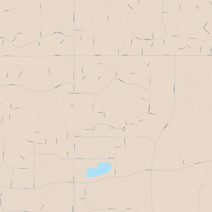 Color Cast Zip Code Style Wall Map of Apple Valley, MN