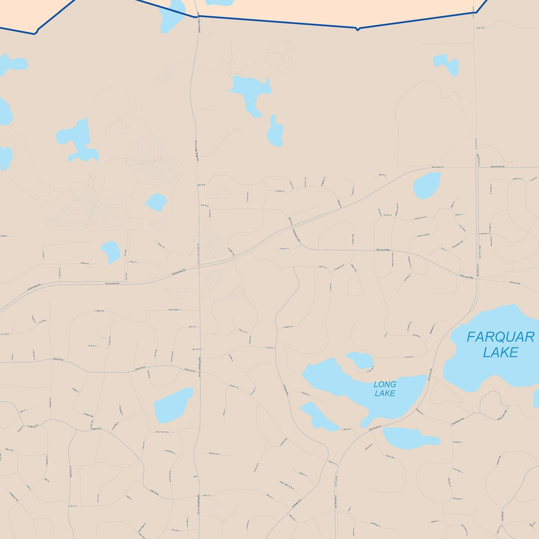 Color Cast Zip Code Style Wall Map of Apple Valley, MN
